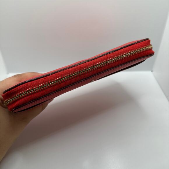 KATE SPADE New York Red Neda Bridge Place Zip Around Wallet - Picture 4 of 10